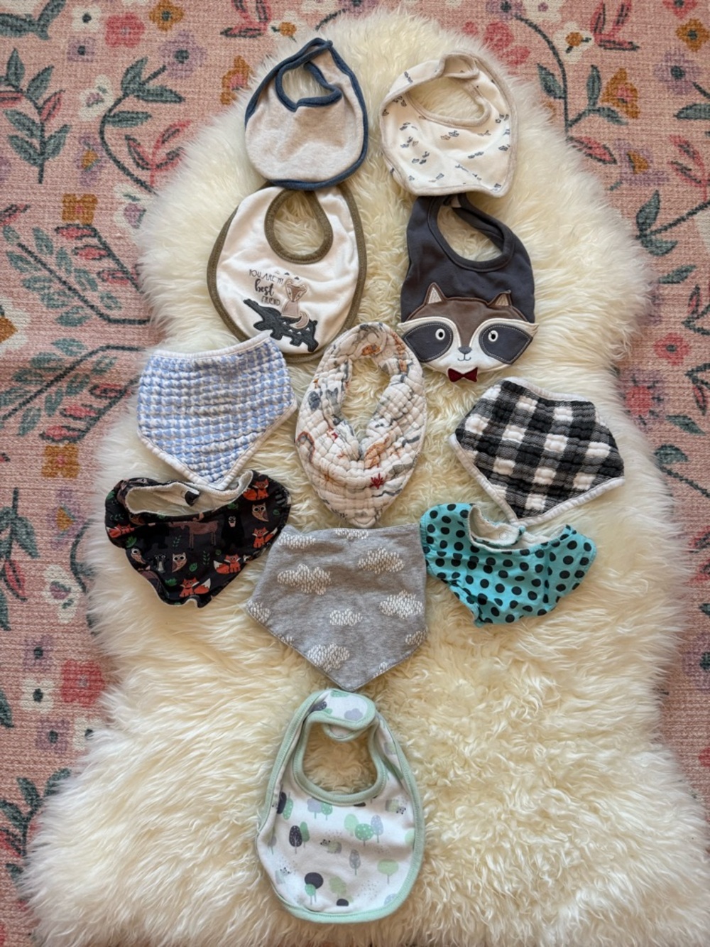 Bundle of Assorted Baby Boy Bibs and Hats